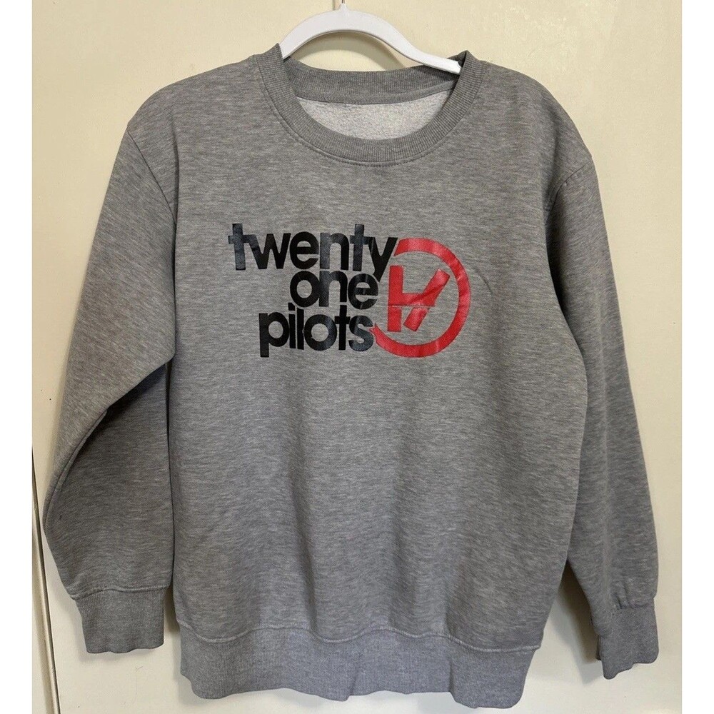 Twenty One Pilots Sweatshirt Band OG Vessel Logo *No Tag-fits med, graphic flaw
